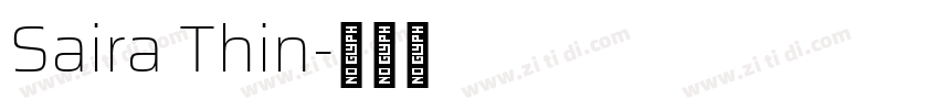 Saira Thin字体转换
